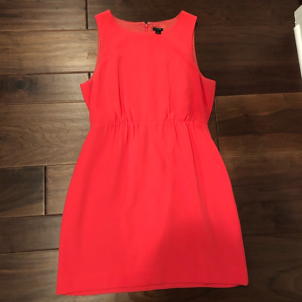 Jcrew bright coral dress size 12
